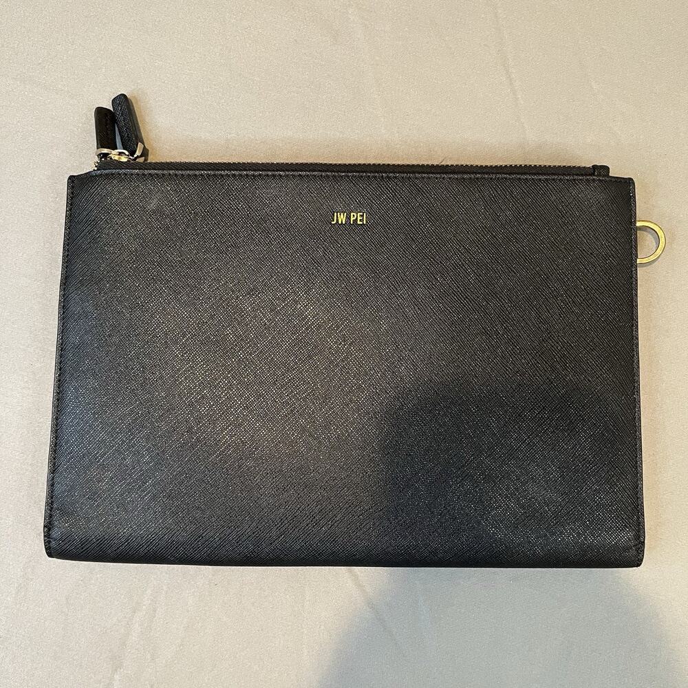 JW PEI Black Clutch Snap Zipper Women’s Purse (No Strap)